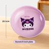 Für Sanrio Anime Keramikteller Cinnamoroll Kuromi Niedliches Muster Haus Kinder Essteller Küchengeschirr Dessert Obstschale
