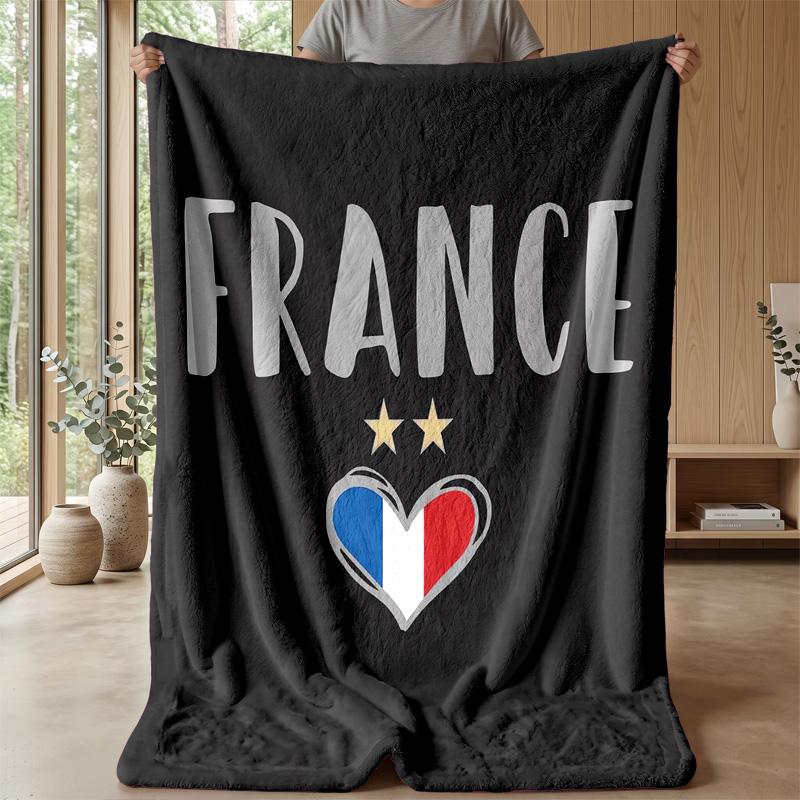 France national football team Theme blanket Soft Flannel Blanket Plush Throw Blanket Cozy Sofa Bed Blanket for Home Decor