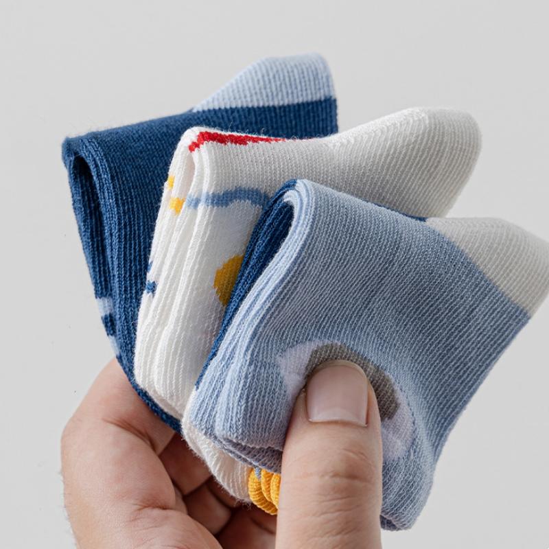 Cute Kids Socks For Boys Cotton Children Sock Casual Cartoon Car Autumn Spring Warm Children Middle Tube Socks 0-5Years