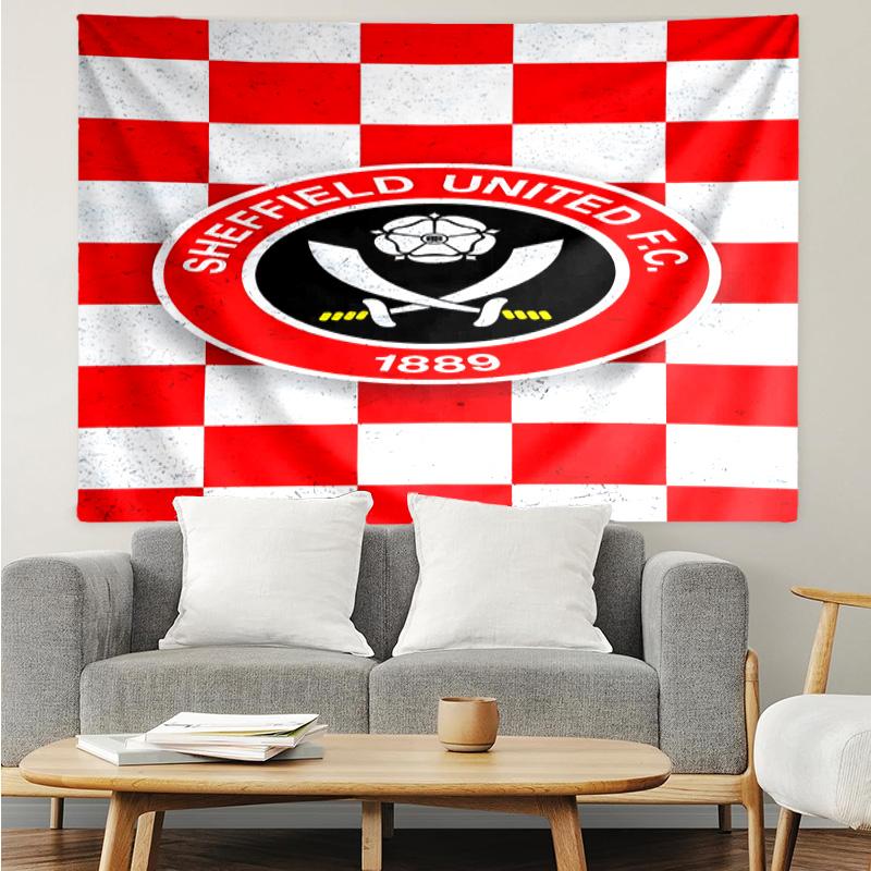 Sheffield United Fc Crest Tapestry, Unique Design Tapestry, Suitable for Bedroom,Livingroom, Playroom,Heartwarming Fan Holiday Gifts