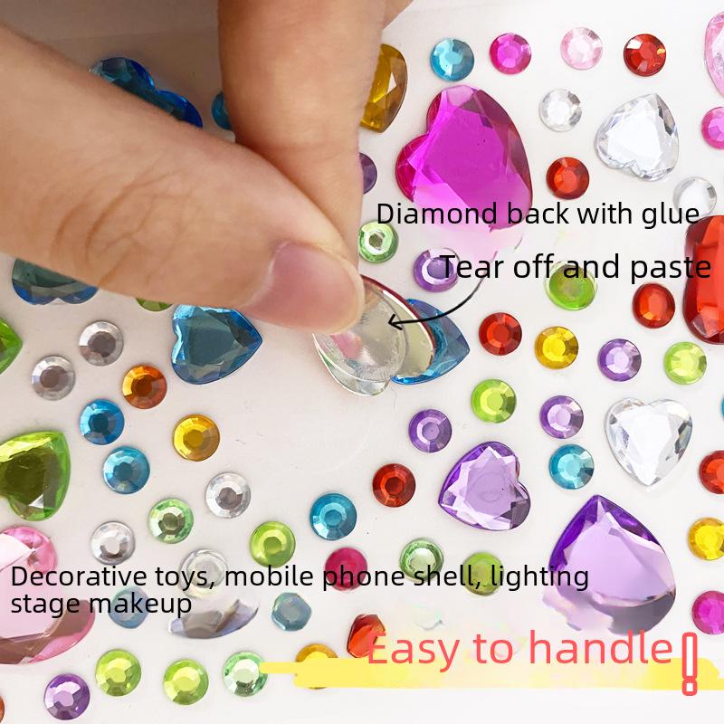 Gem Crystal Diamond Nail Art Stickers for Kids - DIY Decoration & Reward Toy
