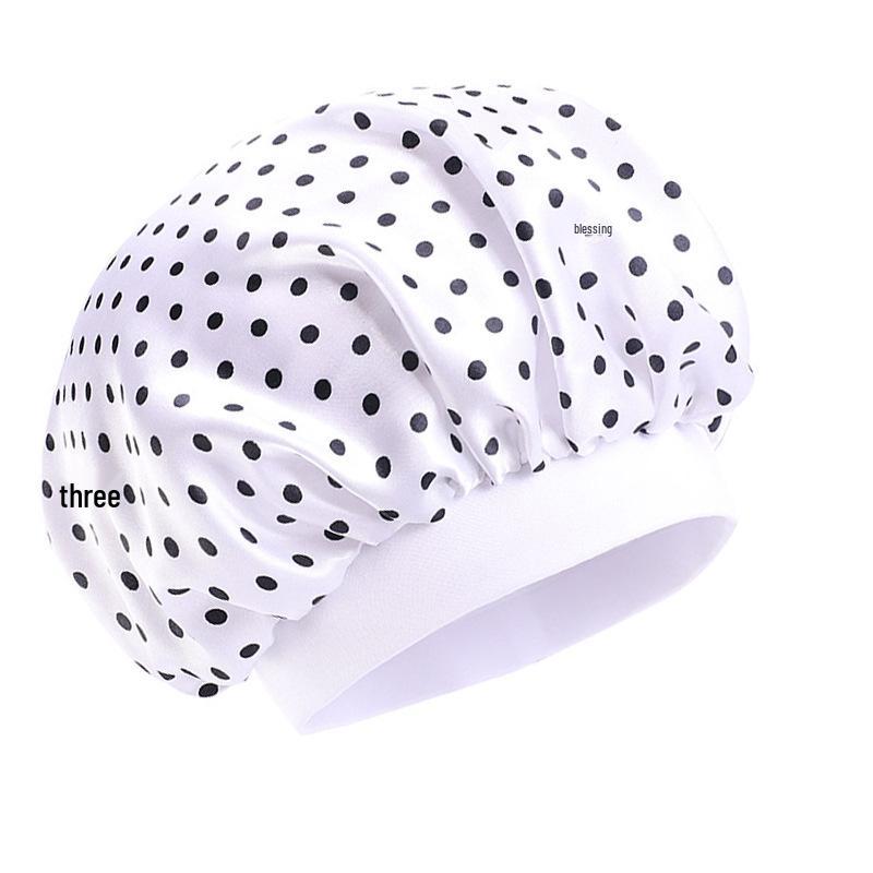 Baby Satin Sleep Cap with Cute Print – Infant Head Scarf & Bath Hat