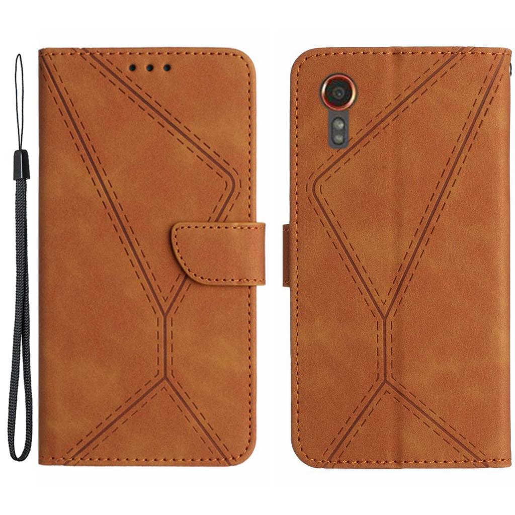 HT05 For Samsung Galaxy Xcover7 Flip Leather Case Phone Cover with Wallet