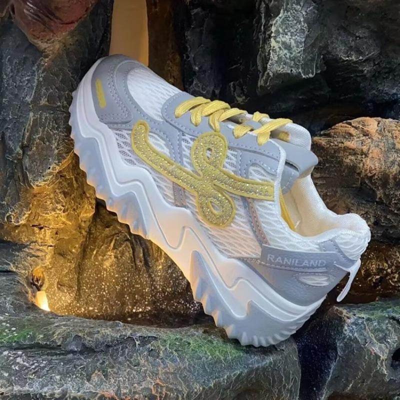 Little white shoes women's thin soft-soled shoes summer new hollow mesh breathable board shoes thick-soled heightening women's shoes