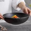 Solid Color Ceramic Double Ear Bowl Large Capacity Noodle Bowl Soup Bowl Salad Bowls Snack Bowls Restaurant Creative Tableware