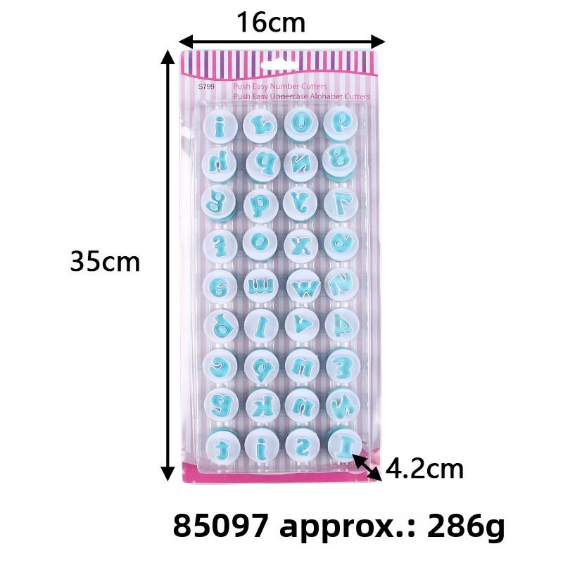 26 Capital and Lowercase Letters, Numbers, Cookie Spring Pressing Mold, Fondant Cake Printing Mold, Cutting Mold, Cutting Tool for Baking