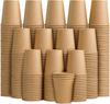 8 oz Kraft Paper Cups Disposable Paper Coffee Cups Hot/Cold Drinking Cup for Water Coffee Juice Unbleached Cups for Party Picnic