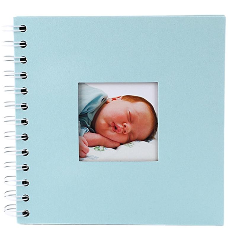 Handmade Baby Anniversary Photo Album DIY Baby Photo Album Paper for Capturing Valuable   moment  & Special event синий