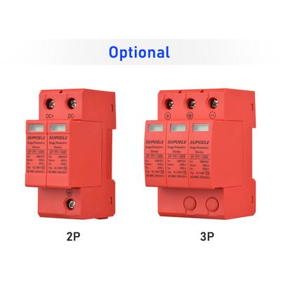 Urządzenie przeciwprzepięciowe DC 1000 V 3P 40KA Ogranicznik przepięć Fotowoltaiczne PV Thunder Proof Protector
