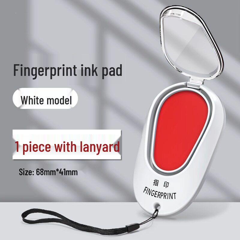 Quick-Dry Red Fingerprint Ink Pad for Office & Financial Use