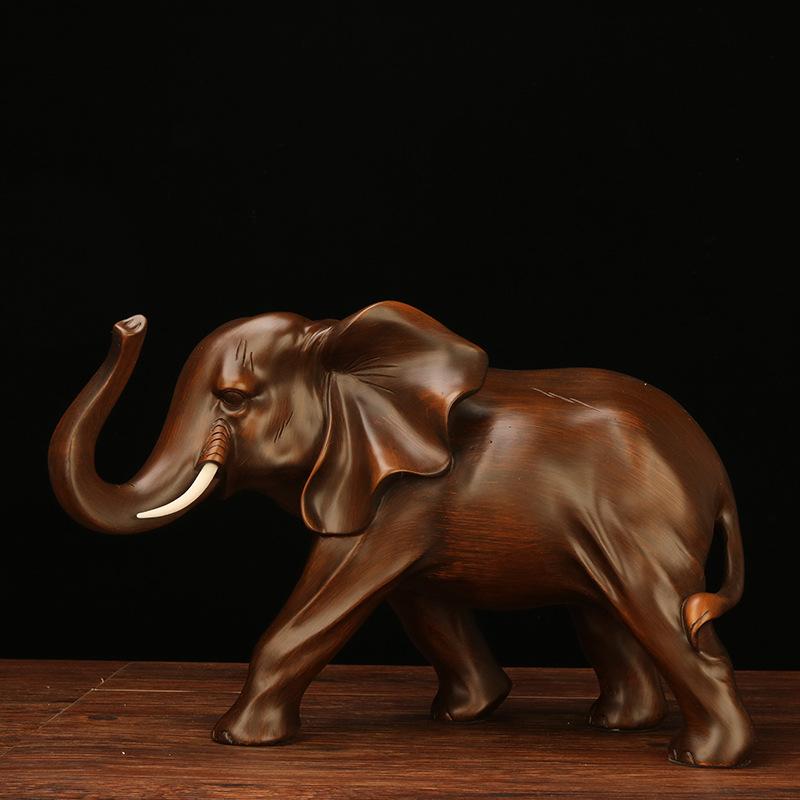 Resin Elephant  Animals Ornament Statue Chinese Characteristic Ornaments Home, Living Room, Office Decoration Accessories