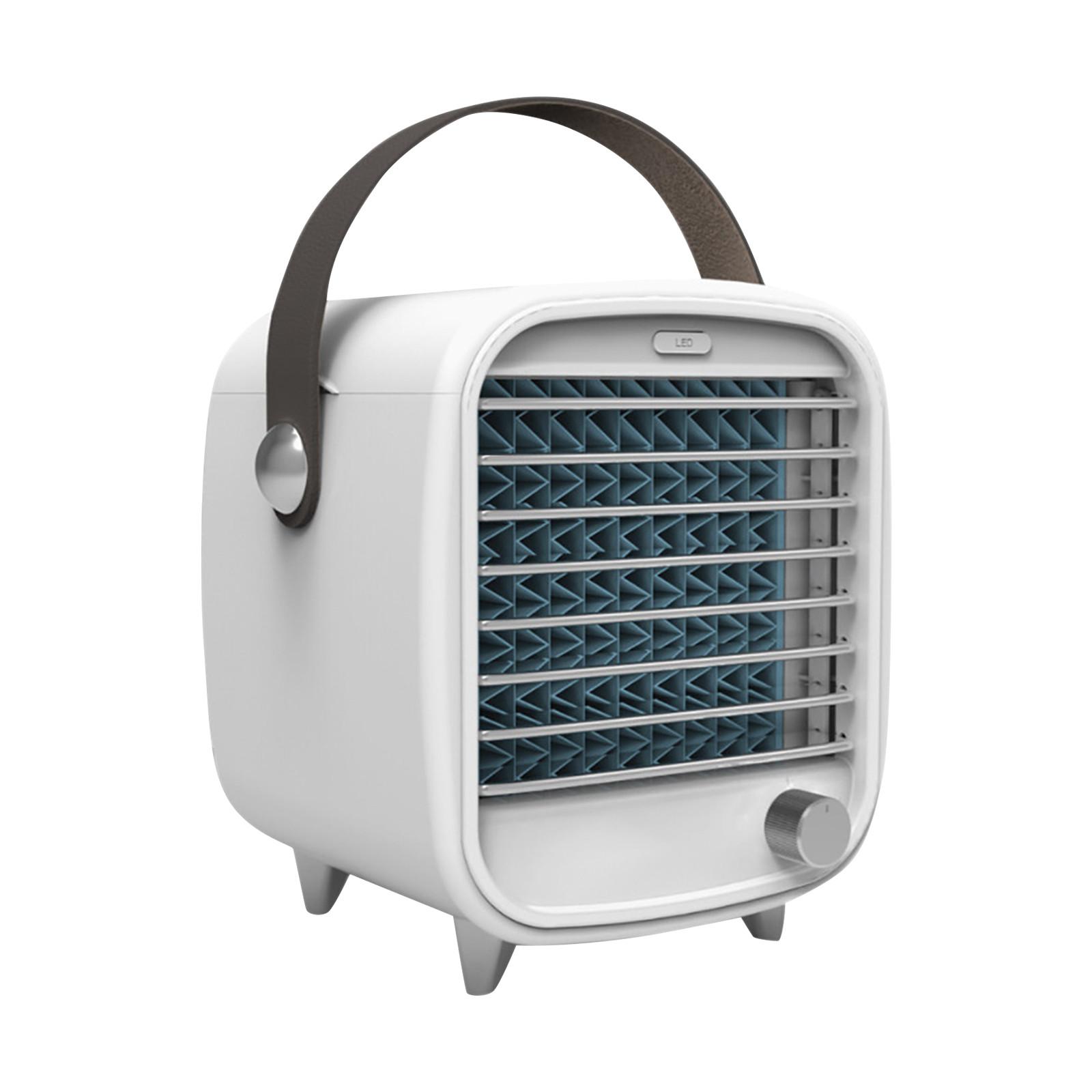

Portable Desktop Mini Air Cooler USB Rechargeable Fan with Adjustable Airflow and Removable Water Tank for Home Office Use One Size белый