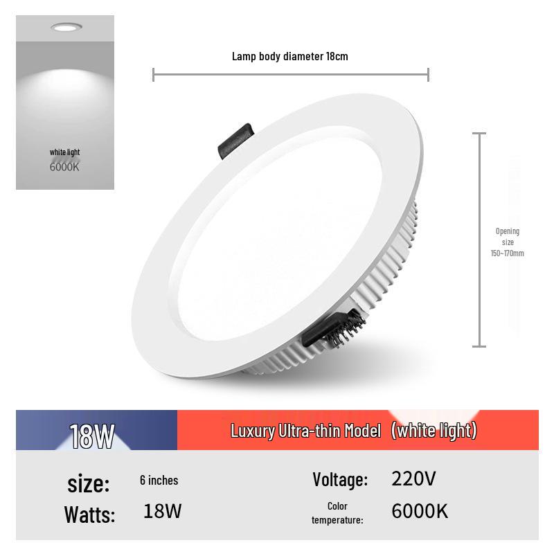 4-6 Zoll Einbaustrahler, 12-Loch Deckenleuchte für Wohn-, Schlaf- und Esszimmer