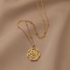 18K Gold Plated Peach Blossom Pendant Necklace - High-Grade, Non-Fading Three-Dimensional Collarbone Chain