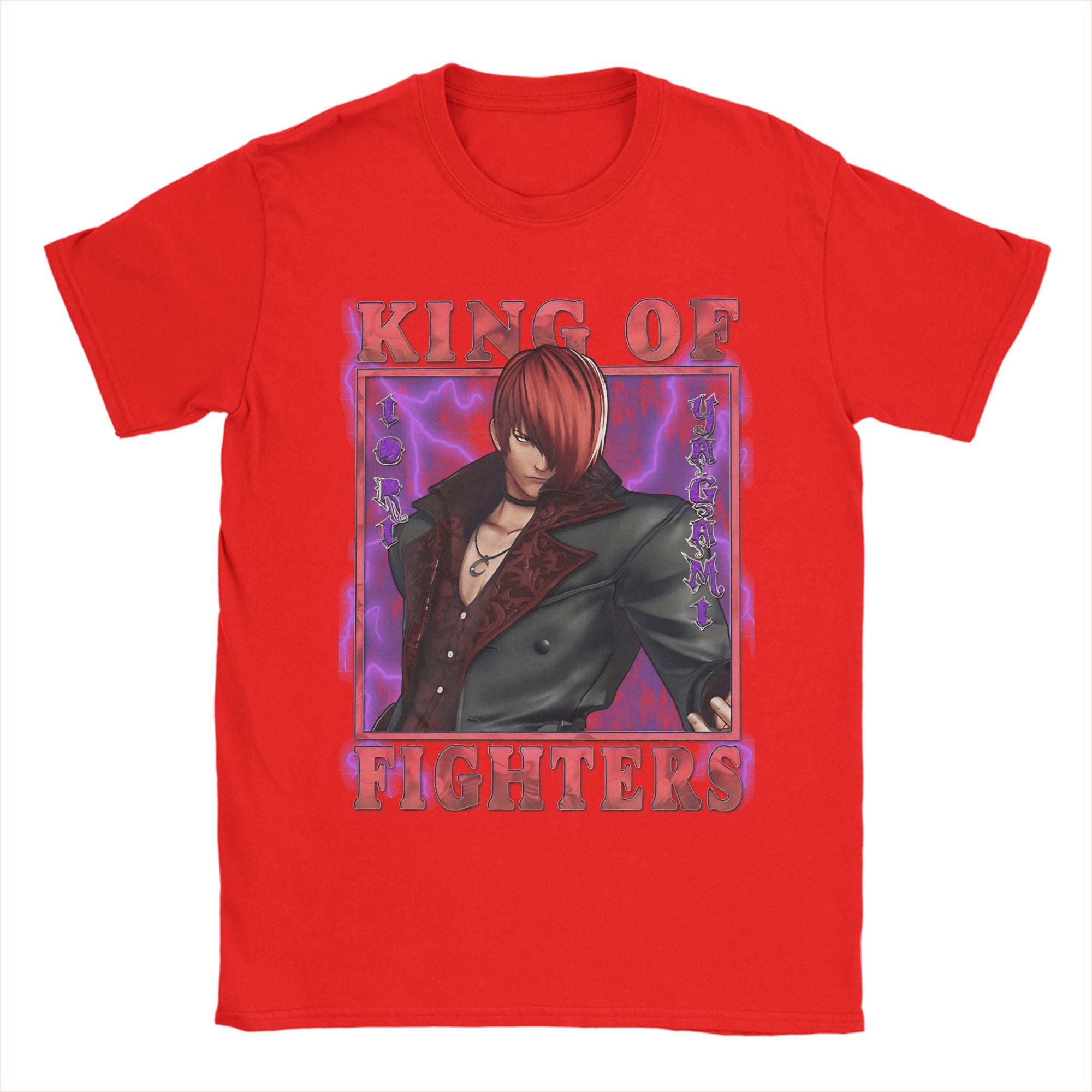 King of Fighters XV Unshackled Instinct Иори Ягами Унисекс Футболка с коротким рукавом Круглый вырез Футболки 100% Хлопок Большие размеры Топы S