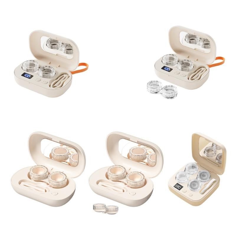 Portable USB Rechargeable Contact Lenses Cleaning Box That Removes Deposits Effectively Without Hand Rubbing