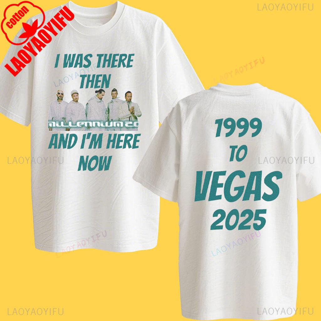 Männer Frauen Shirts Backstreet Boys Millennium T-Shirt Ich war dabei Konzert-T-Shirt Unisex Baumwoll-T-Shirt Vegas 1999 Vintage Shirts Tops