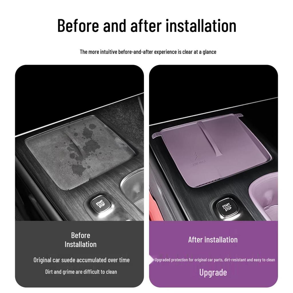 Silicone Pad for Xiaomi SU7 Wireless Charger: Dustproof, Anti-slip, Heat Dissipation for Car Console