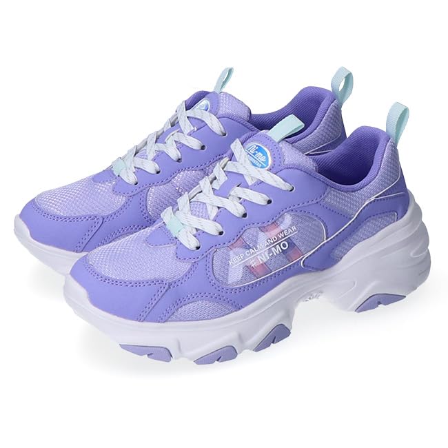 Moonstar NM J097 Size 2E Girls' Sneakers, Purple, 23.0 Cm,