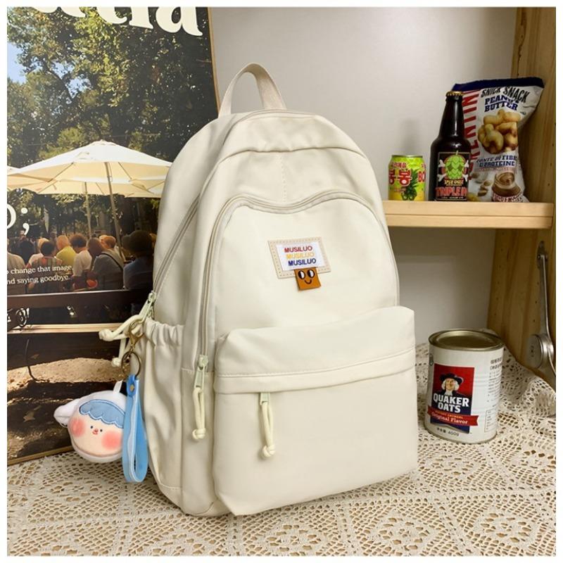 Large Capacity Backpack Cute Girl Solid Color College Student Junior High School Fashion New Backpack