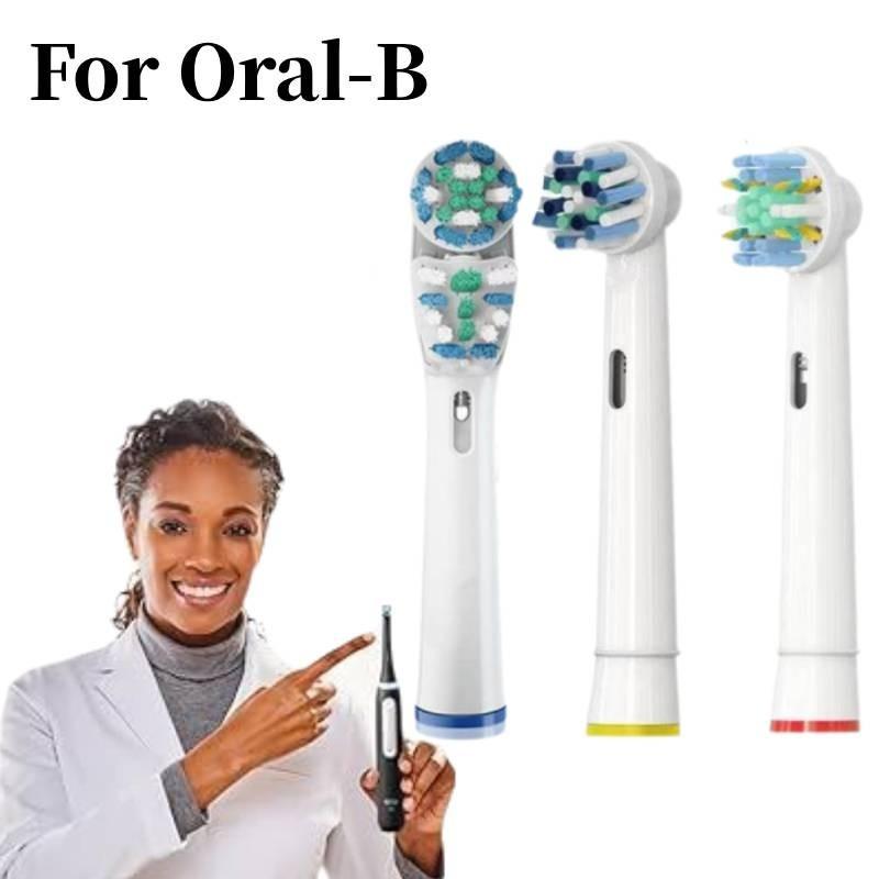 Clean For Oralb Generic Crossaction Electric Toothbrush Heads 1 Pack Of 4 White