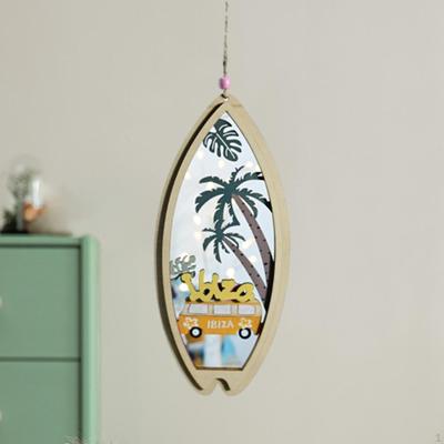 Wall Hanging Decoration Decorative Pendant Gift Plaque Summer Ornament Wooden Art Decor
