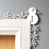 Door Frame Sign Christmas Wall Corner Decoration Metal Door Toppers Ornament Festives Home Embellishment Supplies