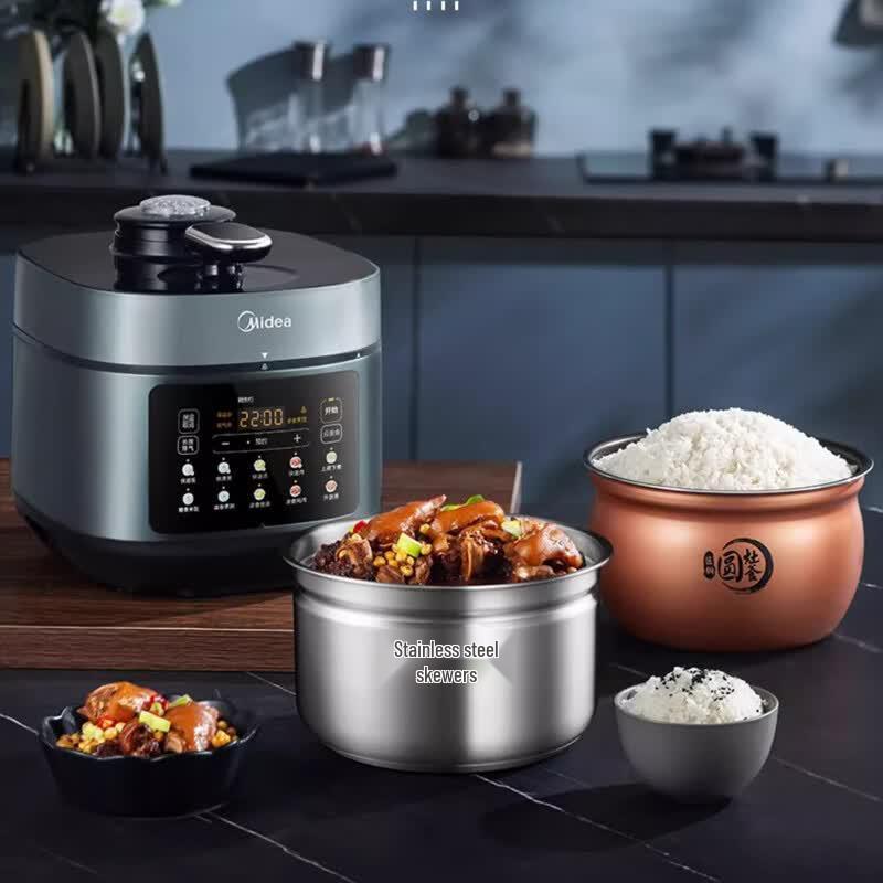 Midea 5L Dual Pot Smart Electric Pressure Cooker CN plug (adapter included)