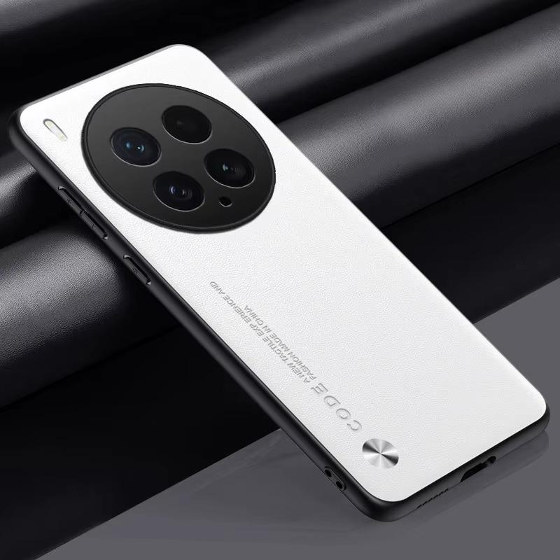 Carbon Fiber PU Leather Cover For VIVO X200Ultra X200 Pro mini X200S Matte Anti-Shock Phone Protection Cases