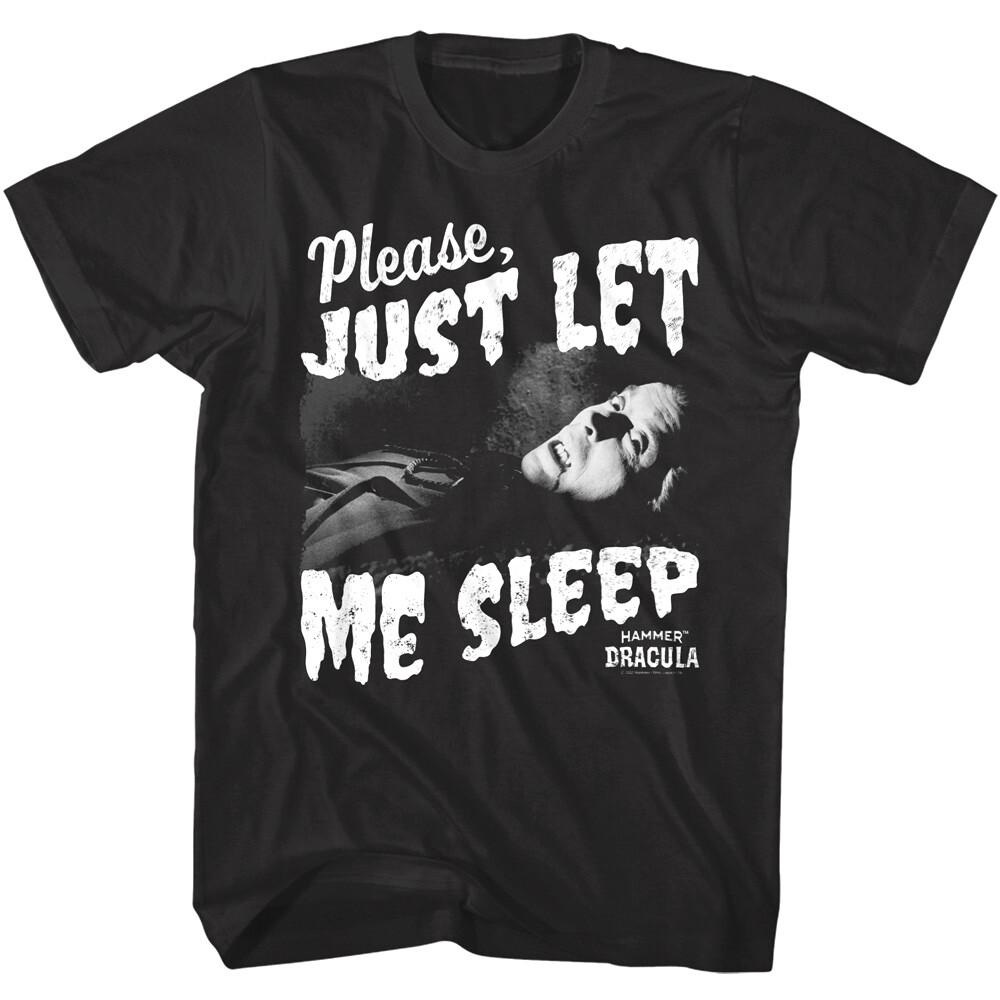 Dracula Please Just Let me Sleep Men T Shirt Vampire Hammer Horror Coffin S