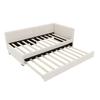 Daybed 90x200cm with Pull-out Bed Sofa Bed Single (No Mattress) Minimalist Styling Beige Gray Double Rollaway