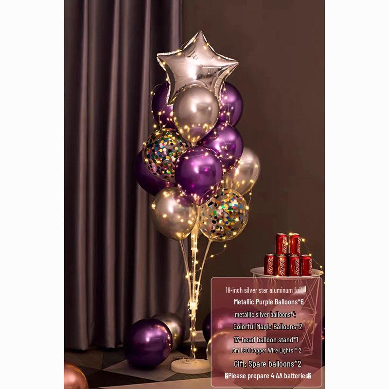 Luminous Balloon Floor Stand for Events: Birthday, Wedding, Anniversary, Party, and More.