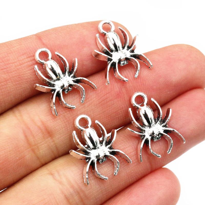 17x14mm 20pcs Black Bronze Gold Antique Silver Plated Spider Handmade Charms Pendant:DIY for bracelet necklace