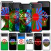 Gypsy Romani Roma Flag Z Flip 4 Phone Case For Samsung Z Flip 3 5G Black Hard Shell Galaxy ZFlip3 ZFlip5 Cover Folding Luxury