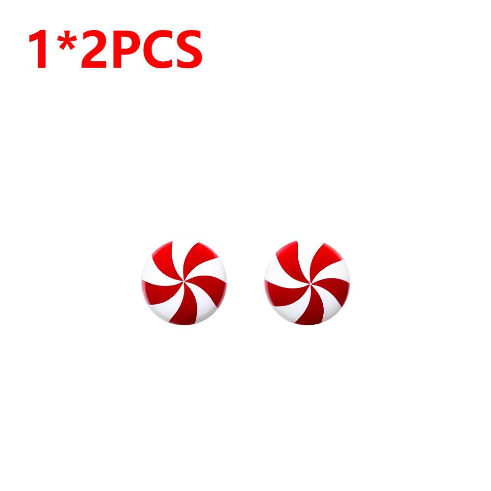 

2-10Pc Christmas Knob Covers Door Button Decor Christmas Cabinet Knob Peppermint Christmas Pendant Creative Knob Cover Decor