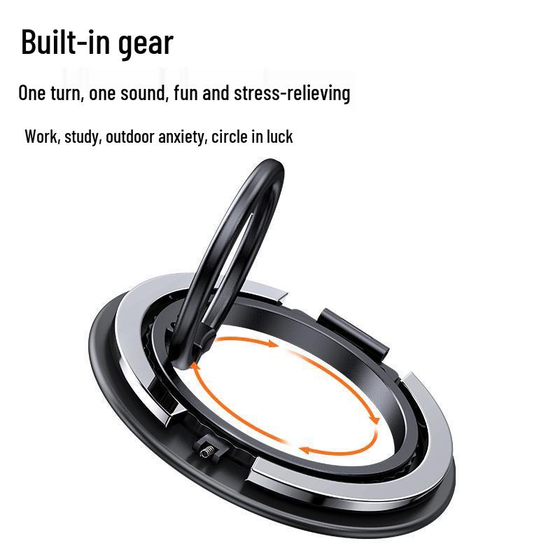 Advanced 360° Rotating Magnetic Phone Holder with Double Ring Damping and Finger Ring Buckle