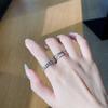 Niche Design Simple Double-Layer Cross Ring Women'S Tide Fashion Personality Adjustable Index Finger Ring