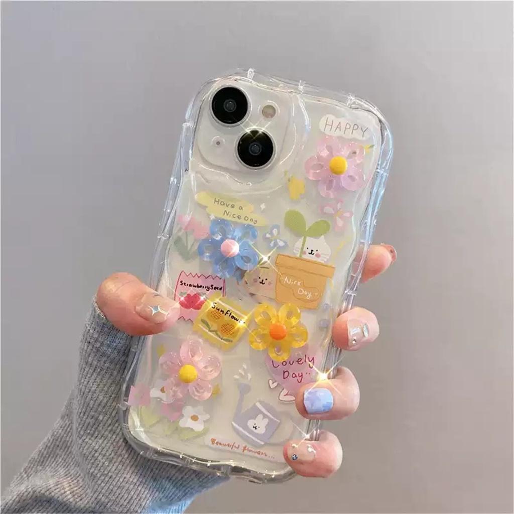 3D Flower Animal Casing For Samsung Galaxy S25 S24 S23 S22 S21 Plus Ultra S20 S21 S24 FE A54 A15 S23+ S24FE 5G Case With Chain