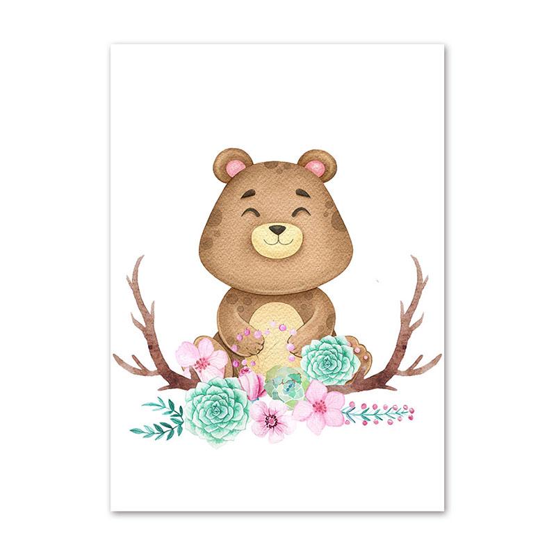 Cartoon Flower Animal DIY Diamond Painting Cross Stitch 5D Full Drill Mosaic Lion Fox Elephant Embroidery Kids Wall Room Decor