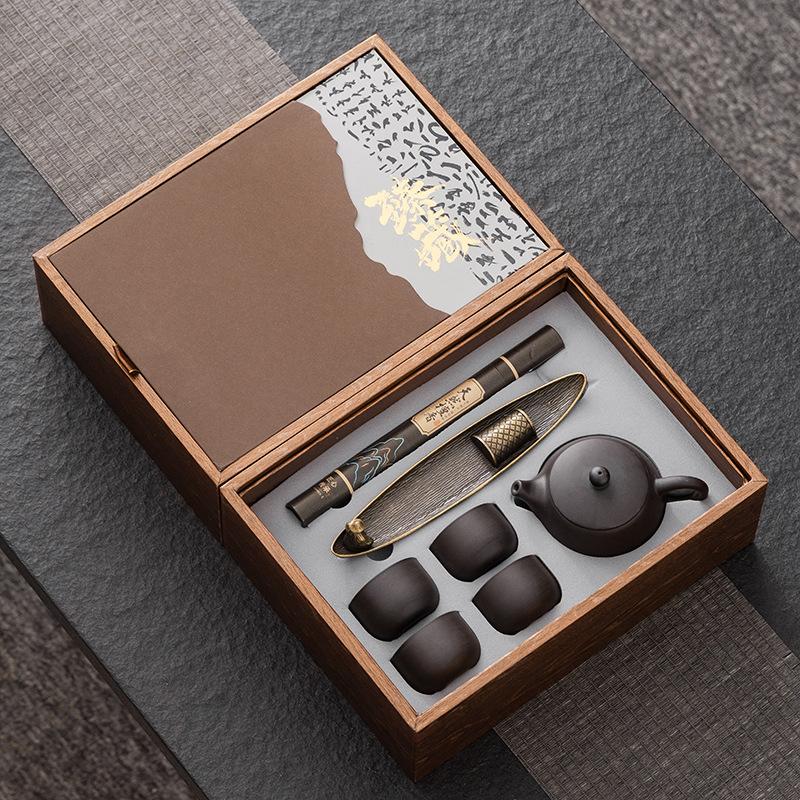 Ceramic High-end Purple Sand Tea Set with Gifts Business Enterprise Banking Company Festival Creative Gifts