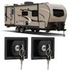2 Pcs Easy Install Carbon Steel RV Handle Latch Black With Keys Toolbox Cabinet Lock Zinc Alloy RV Door Lock RV Toolbox