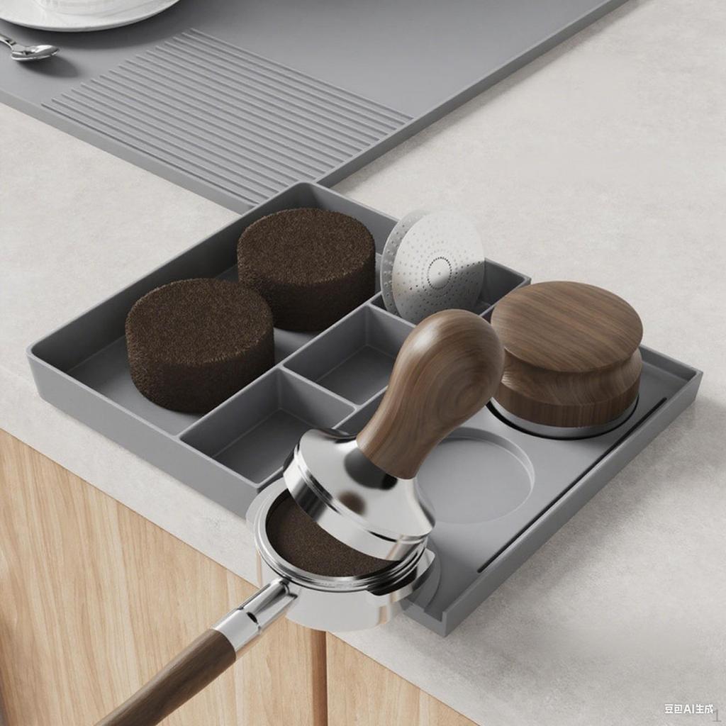 Espresso Tamping Mat Coffee Tool Organizer Multifunctional for Counter Protection Accessory