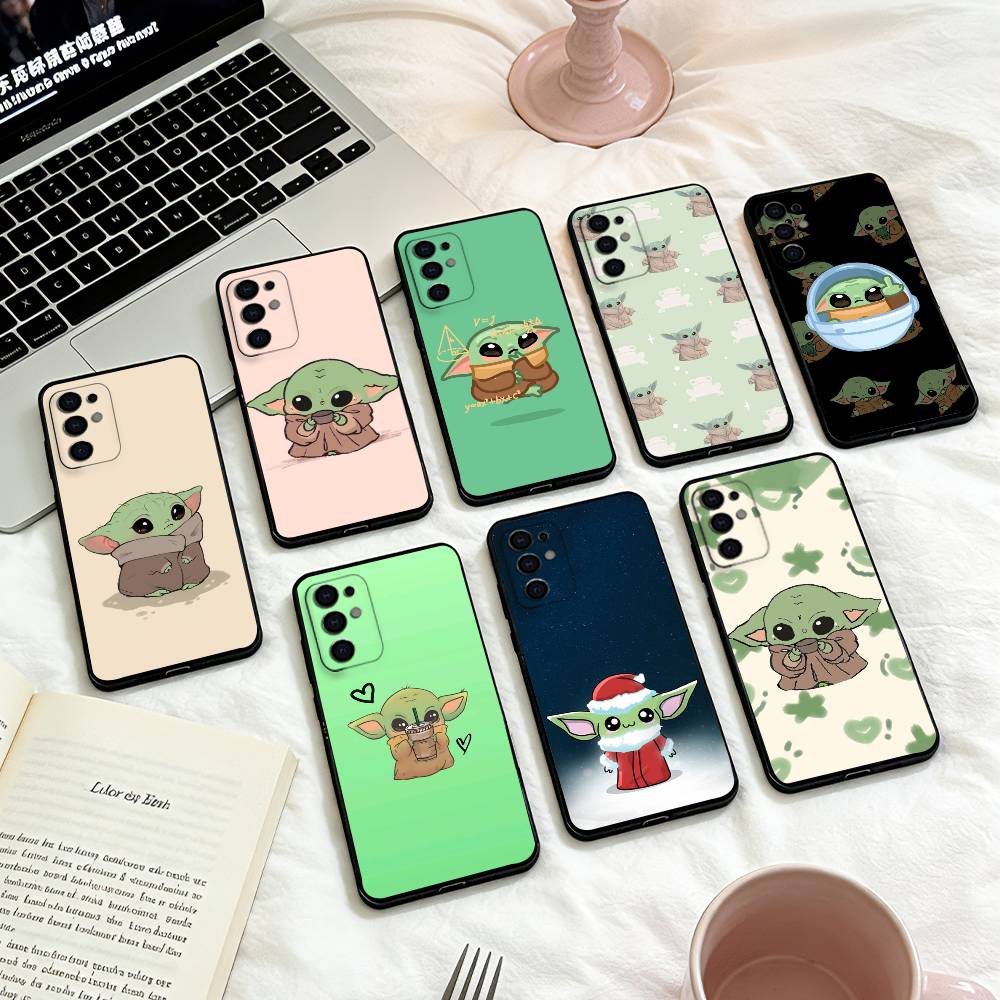 Baby Y-Yoda Phone Case For Samsung S 25,24,23,22,30,21,10,9,Ultra,Plus,Lite,FE,4,5 G Soft Black Case