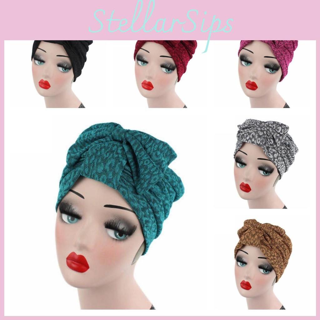Elegante Baumwollstrick-Kopfbedeckung mit Schleife für Damen in Unifarben für einen modischen Stil