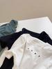 Women's Trendy Short-Sleeve Embroidered T-Shirt - Brushed, Slim Fit, Solid Color Round Neck Tee for Autumn