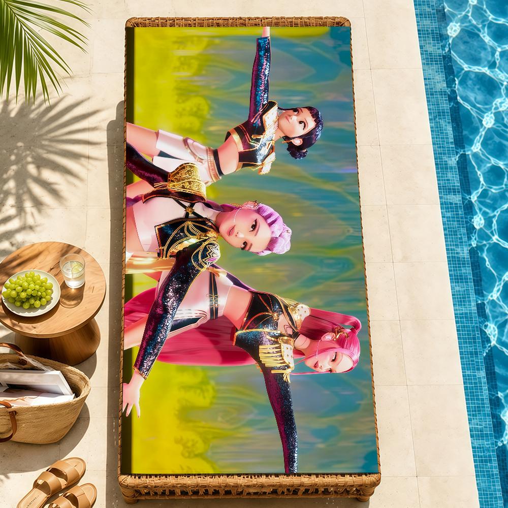 anime k-k-popS soft Beach Towel Trip swim d-demonS Pool bath h-hunters-S Gym M-Mira R-Rumi home room Z-Zoey meme Decor Gift