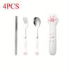 Cartoon Cat Claw Spoon Fork Set - Portable Cutlery for Children, Kawaii Camping Kitchen Accessories