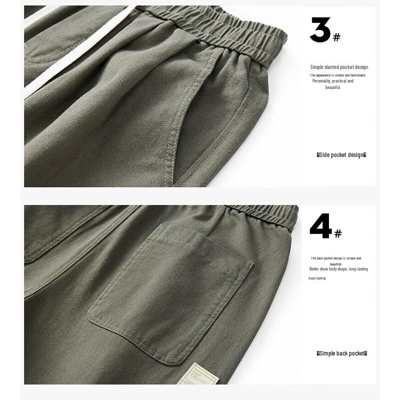 FIRS Men's Plush-Lined Cotton Wide-Leg Casual Pants