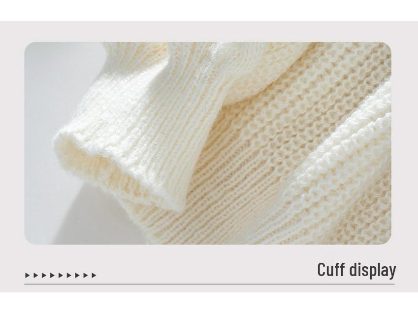 Color Block Cable Knit Crew Neck Pullover Sweater - Women's Autumn/Winter Loose Fit Knitwear