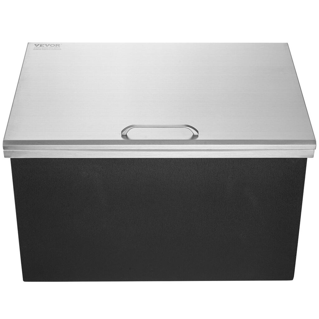 28"x20"x17" Drop In Ice Chest Ice Cooler Ice Bin Stainless Steel w/Cover